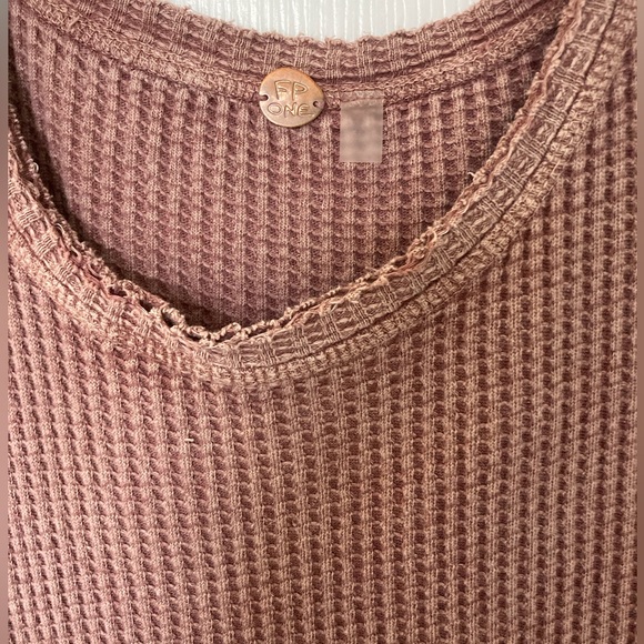 Free People FP One Dusty Rose Natasha Thermal Lounging Dress Relaxed Fit WM Med - Picture 5 of 15